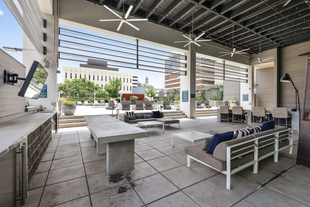 Poolside lounge at Altitude in Atlanta, Georgia