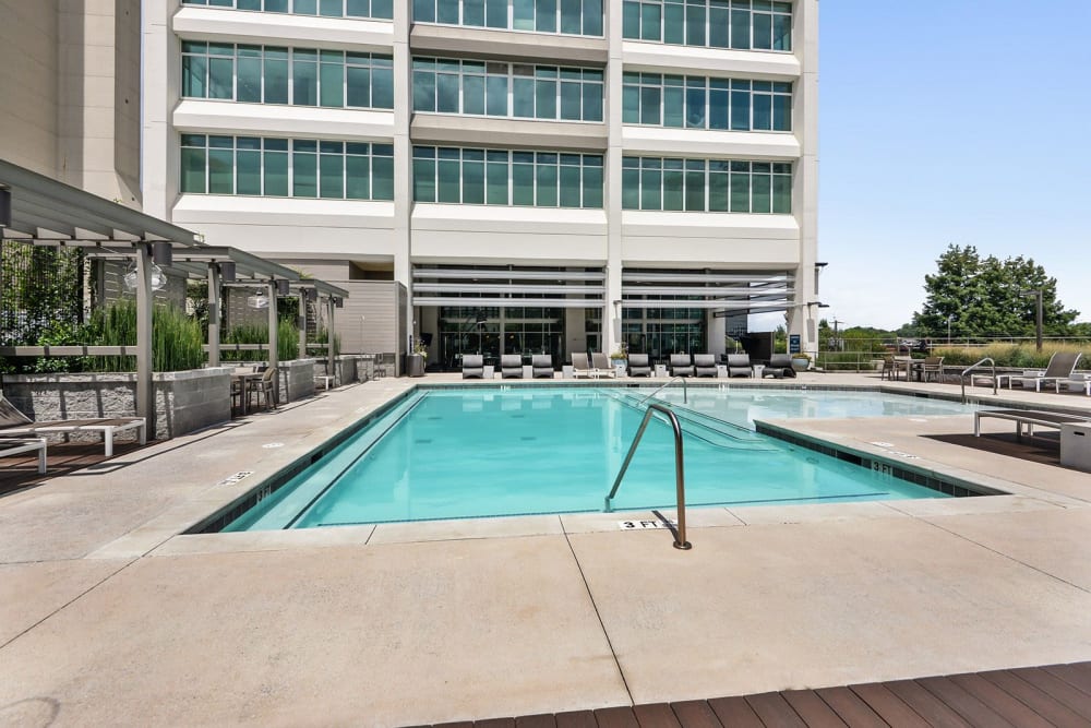 Resort-style swimming pool at Altitude in Atlanta, Georgia