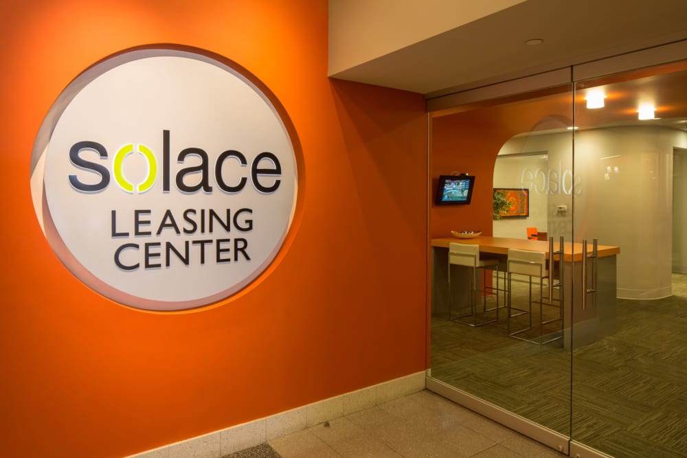 Leasing center at Solace on Peachtree in Atlanta, Georgia