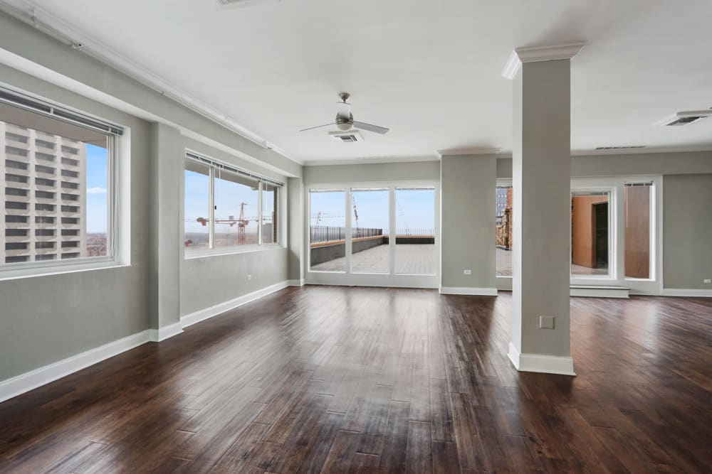 Open concept floor plan at Solace on Peachtree in Atlanta, Georgia