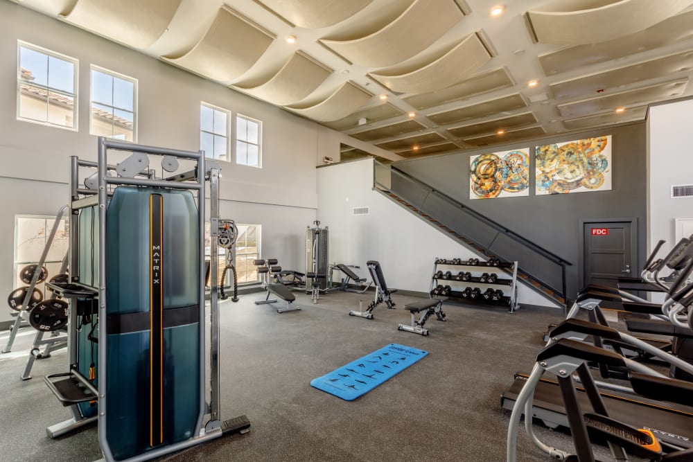 A fitness facility at Altitude Westminster in Westminster, Colorado
