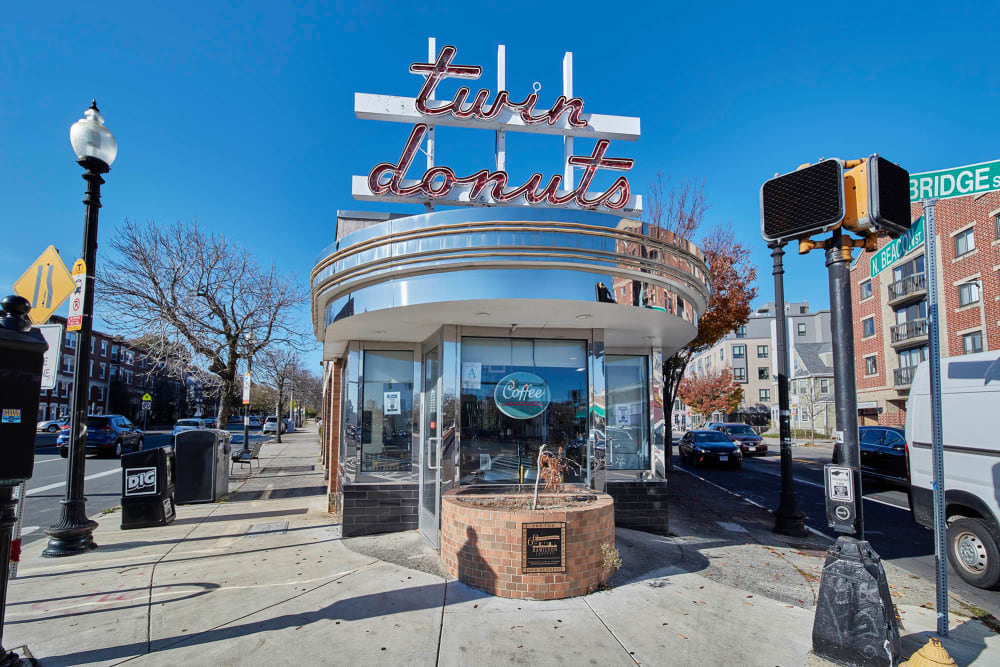 Twin Donuts in Allston, Massachusetts near Arthaus Apartments