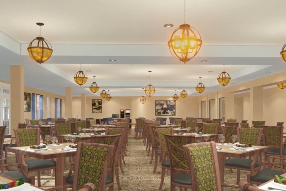 Dining room at at Harmony at Hershey in Hershey, Pennsylvania