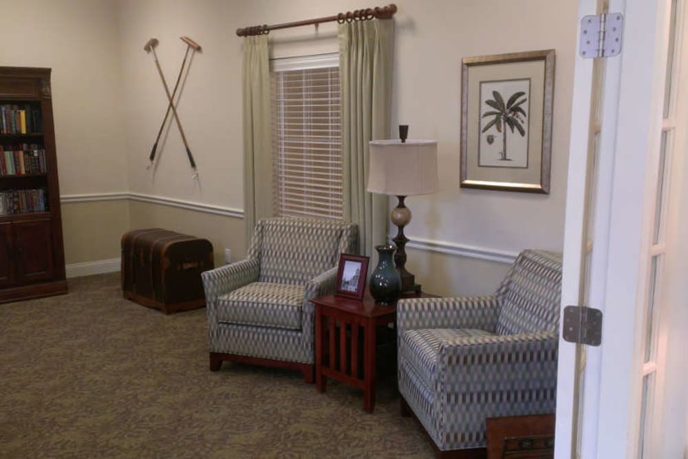 Common room seating at Grand Villa of Palm Coast in Palm Coast, Florida.