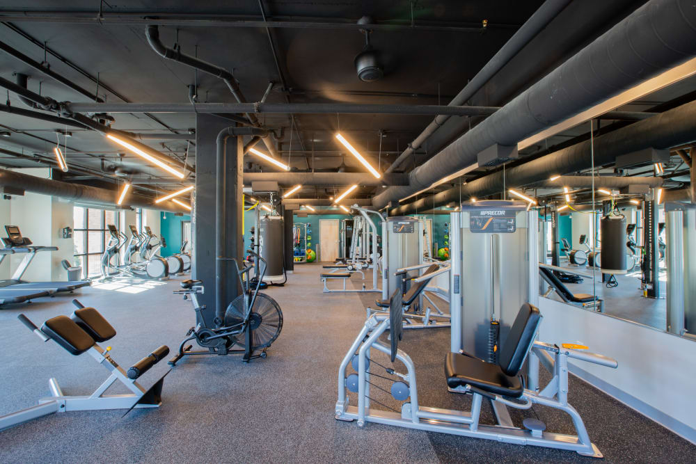 Fitness center for residents at 511 Meeting in Charleston, South Carolina