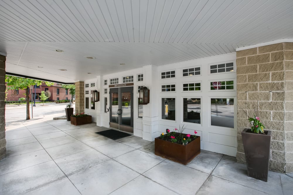 Leasing office entrance at Loring Park Apartments in Minneapolis, Minnesota