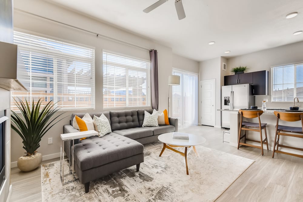 Living room at Avilla Prairie Center in Brighton, Colorado