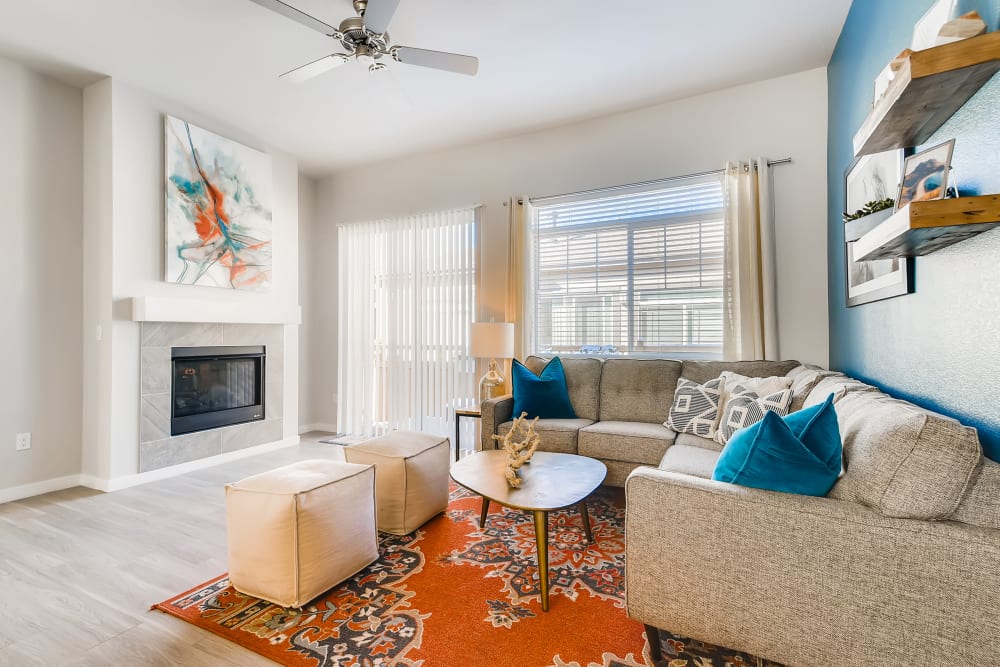 Living room at Avilla Prairie Center in Brighton, Colorado