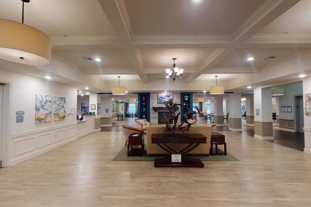 Lobby and entrance at Harmony on the Peninsula in Yorktown, Virginia
