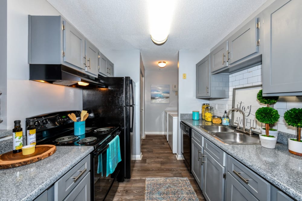 Bright kitchen at 900 Dwell in Stockbridge, Georgia