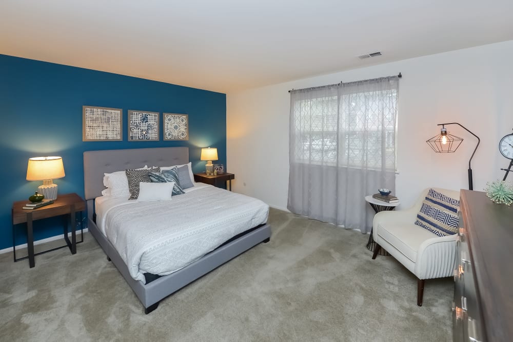 Beautiful bedroom at Mapleton Square Apartment Homes in Dover, DE