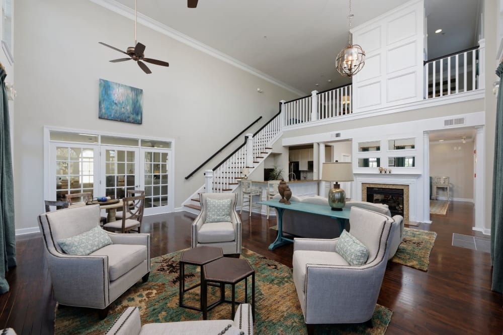 Furnished living room at Atkins Circle Apartments & Townhomes in Charlotte, North Carolina