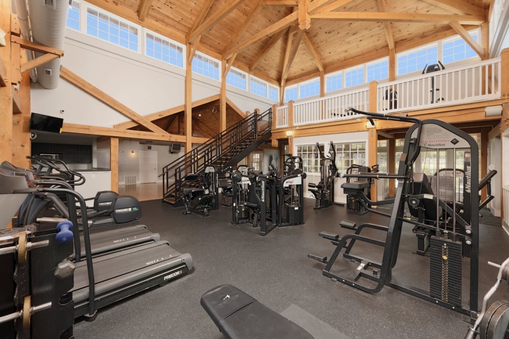 Full gym for residents to work out in at Atkins Circle Apartments & Townhomes in Charlotte, North Carolina