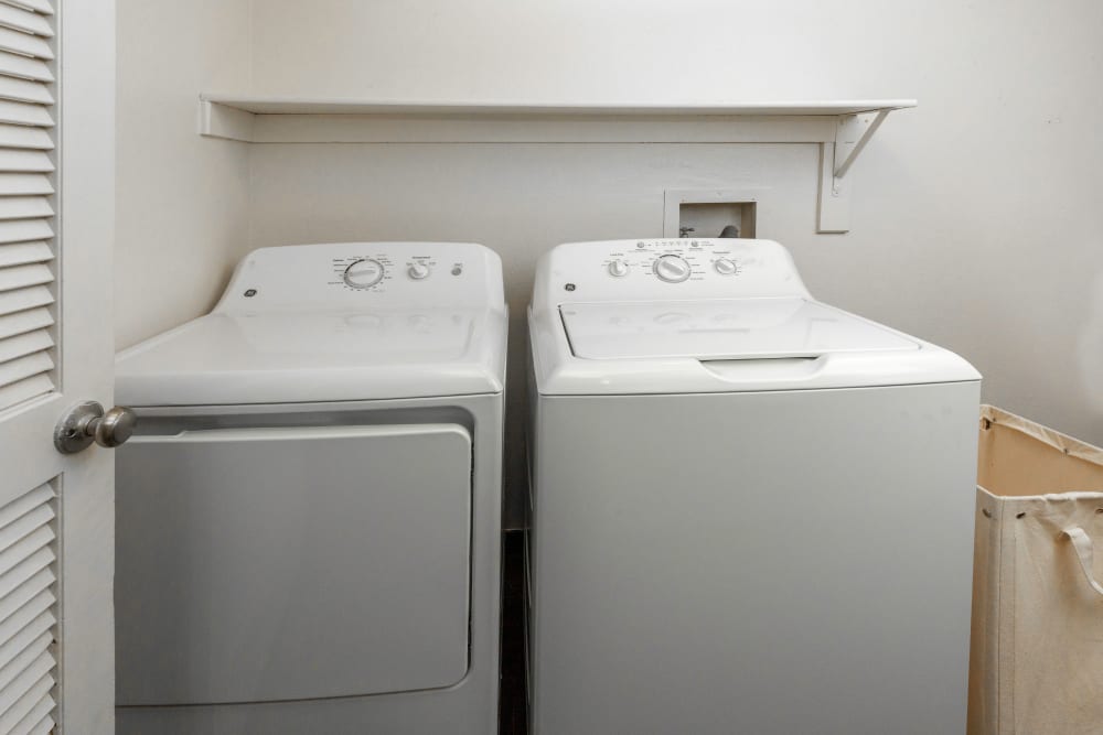 Washer and dryer at Shadowbrook Apartments in West Valley City, Utah
