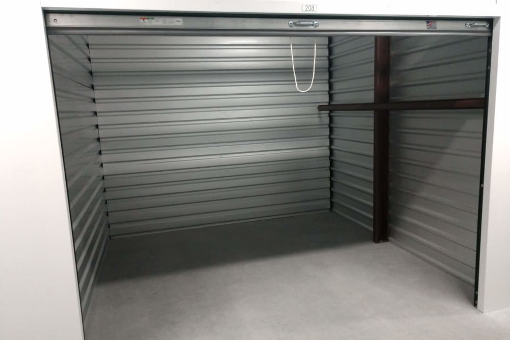 Interior of a storage unit at Global Self Storage in Millbrook, New York