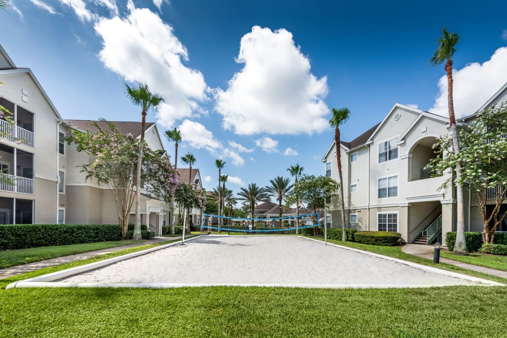 Awesome outdoor san volleyball court at Eddison at Deerwood Park in Jacksonville, Florida