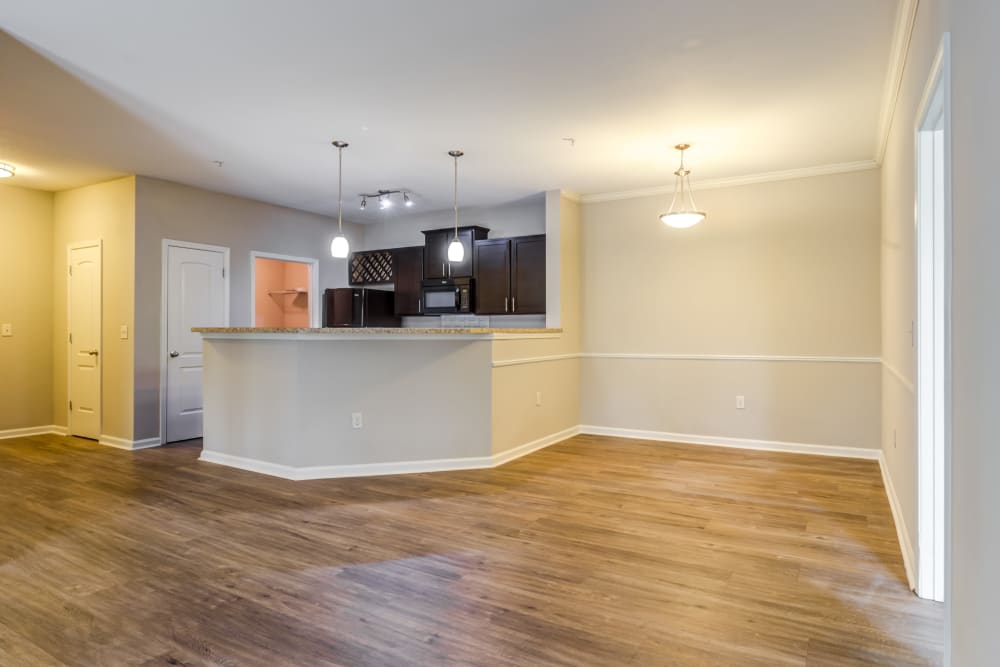 Living room view at Ansley Commons Apartment Homes in Ladson, South Carolina