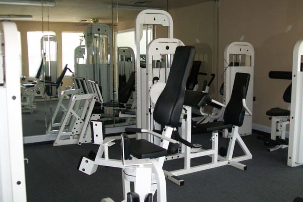High-end fitness equipment at The Meadows at Elk Creek in Elkton, Maryland