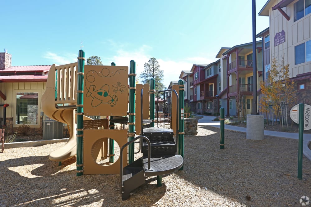 The playground at Mountain Trail in Flagstaff, Arizona