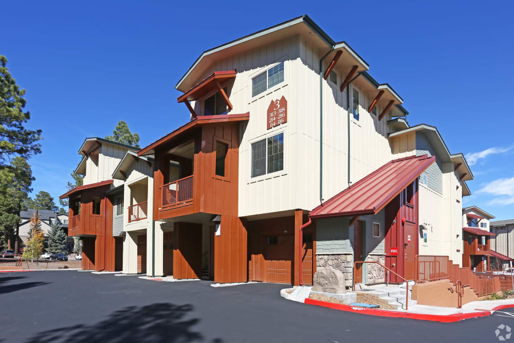 Exterior of main building at Mountain Trail in Flagstaff, Arizona
