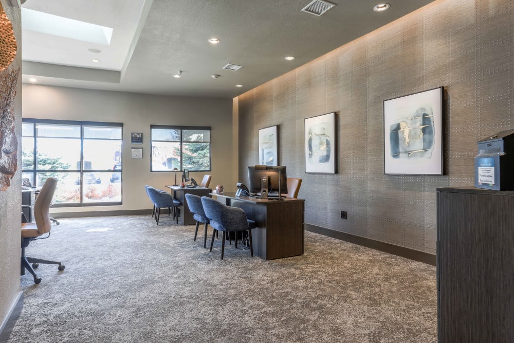 Leasing office at Summit at Flatirons Apartments in Broomfield, Colorado