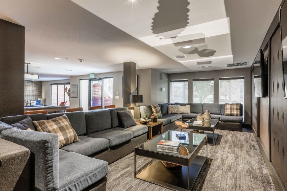Community clubhouse at Summit at Flatirons Apartments in Broomfield, Colorado