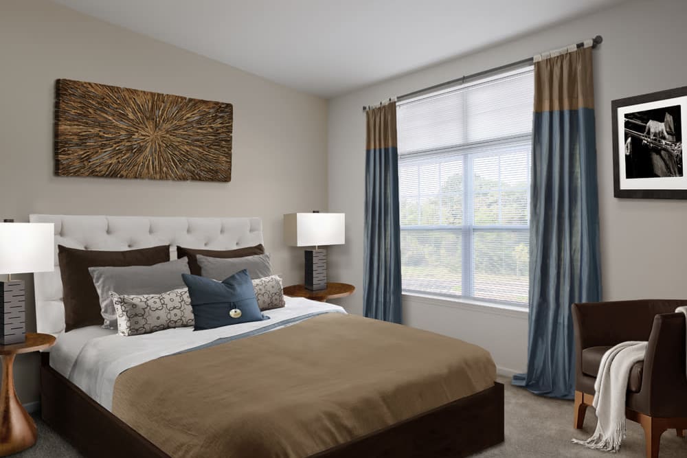 Spacious bedroom at The Grove Somerset in Somerset, New Jersey