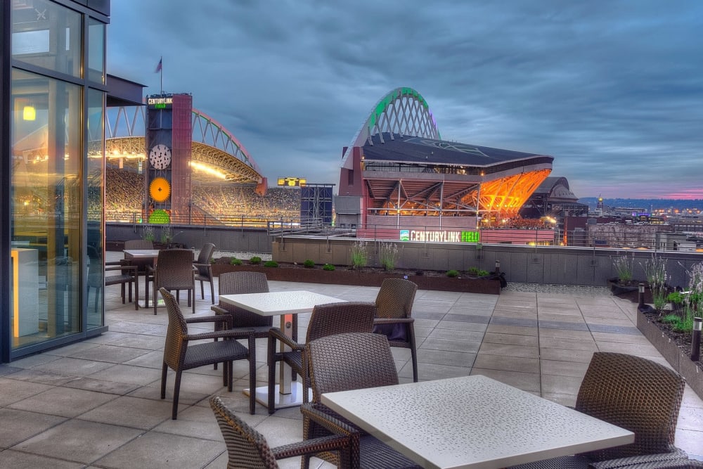 Rooftop view at The Nolo in Seattle, Washington