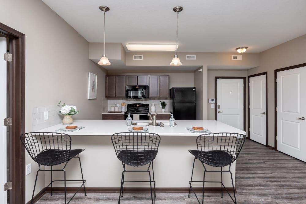 Upscale kitchen at Autumn Ridge in Waukee, Iowa