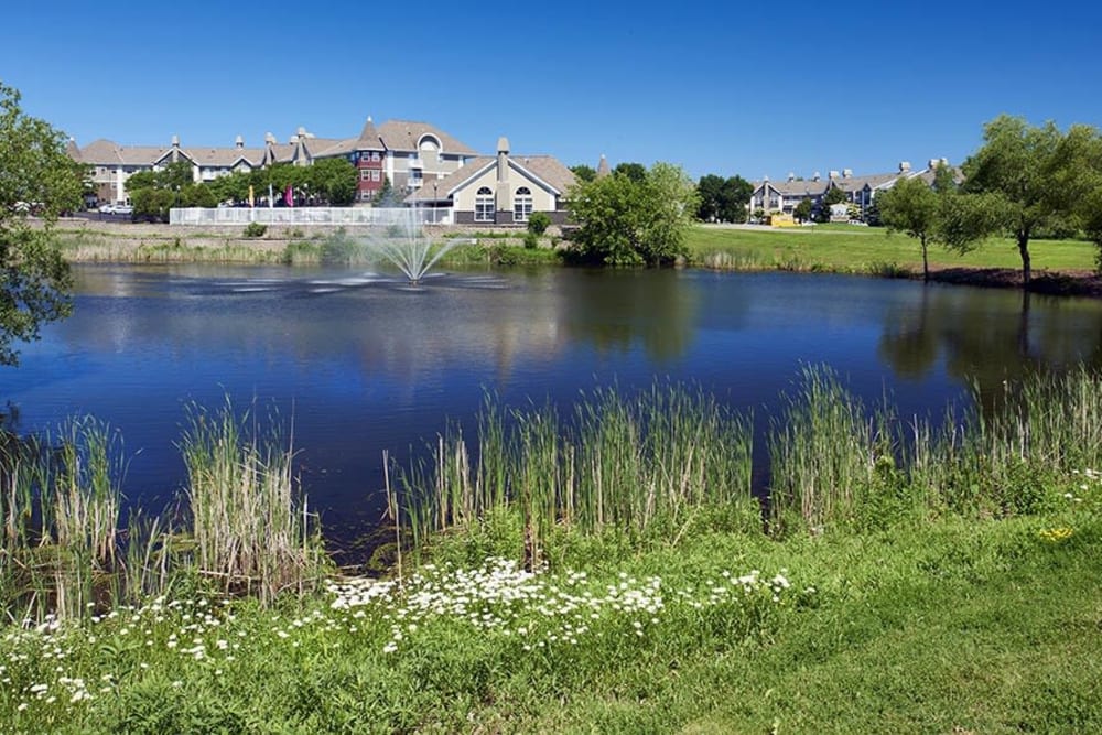 A beautiful pond at The Barrington in Woodbury, Minnesota