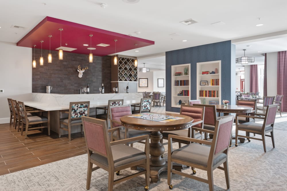 seating in dining area at WellQuest of Elk Grove in Elk Grove, California