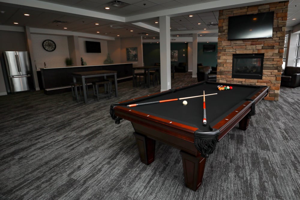 Clubroom with Pool Table at Creekview Court in Getzville, New York