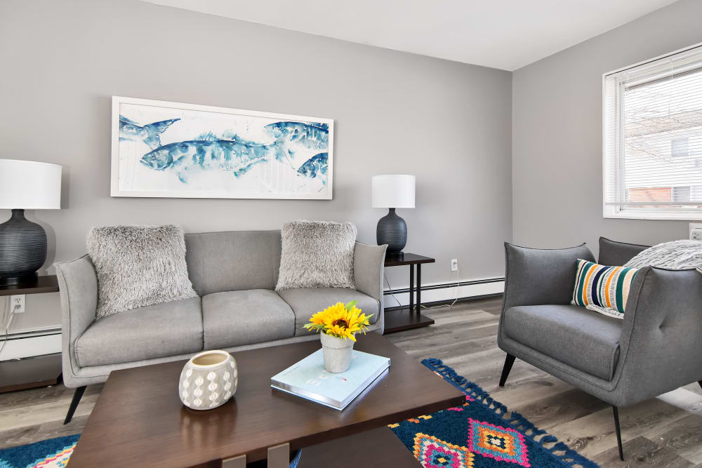 Living room at Encore 99 in East Haven, Connecticut