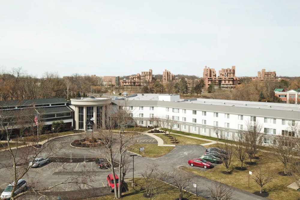 Aerial view of Creekview Court in Getzville, New York