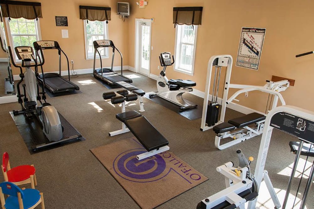 A fitness center at O'Fallon Lakes in O'Fallon, Missouri