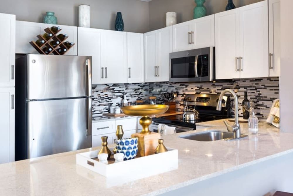 Artistic kitchens at Alesio Urban Center in Irving, Texas