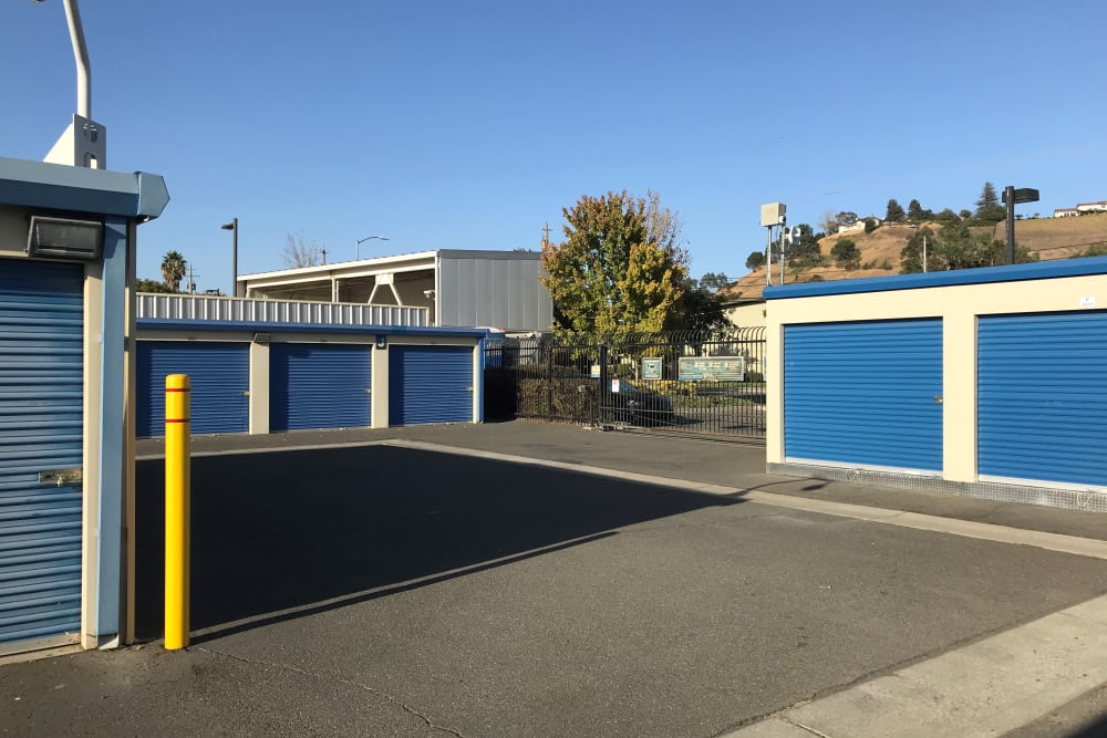 Drive up units at Storage Solutions in Fremont, California