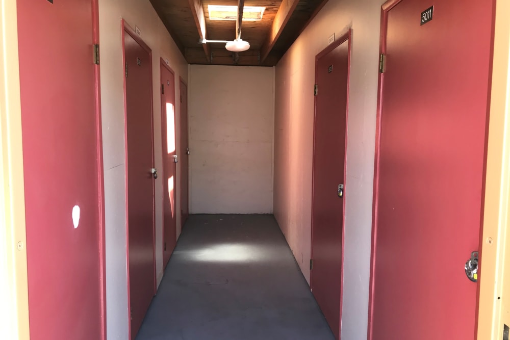 Interior units at Storage Solutions in San Marcos, California