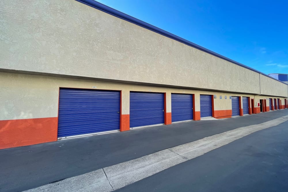 Drive up units at Storage Solutions in Capistrano Beach, California