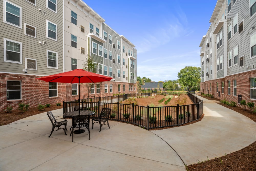 Courtyard at The Apartments at Sharpe Square in Frederick, Maryland