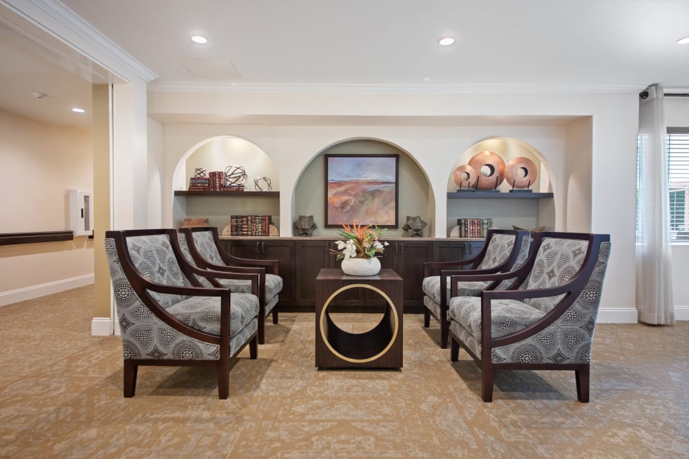 Private family dining room at Regency Palms Oxnard in Oxnard, California