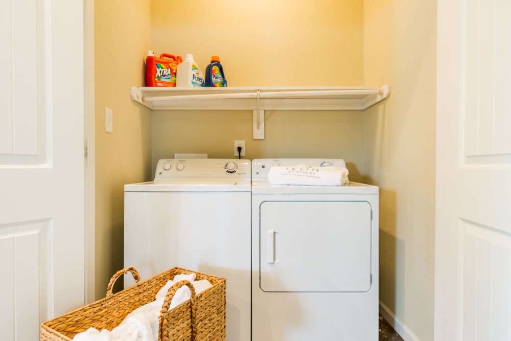 Onsite laundry machines for students at Ikon Athens in Athens, Georgia