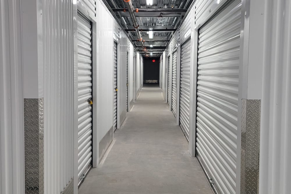 indoor storage unit hallway at StorageOne Maryland Pkwy & Cactus in Las Vegas, Nevada