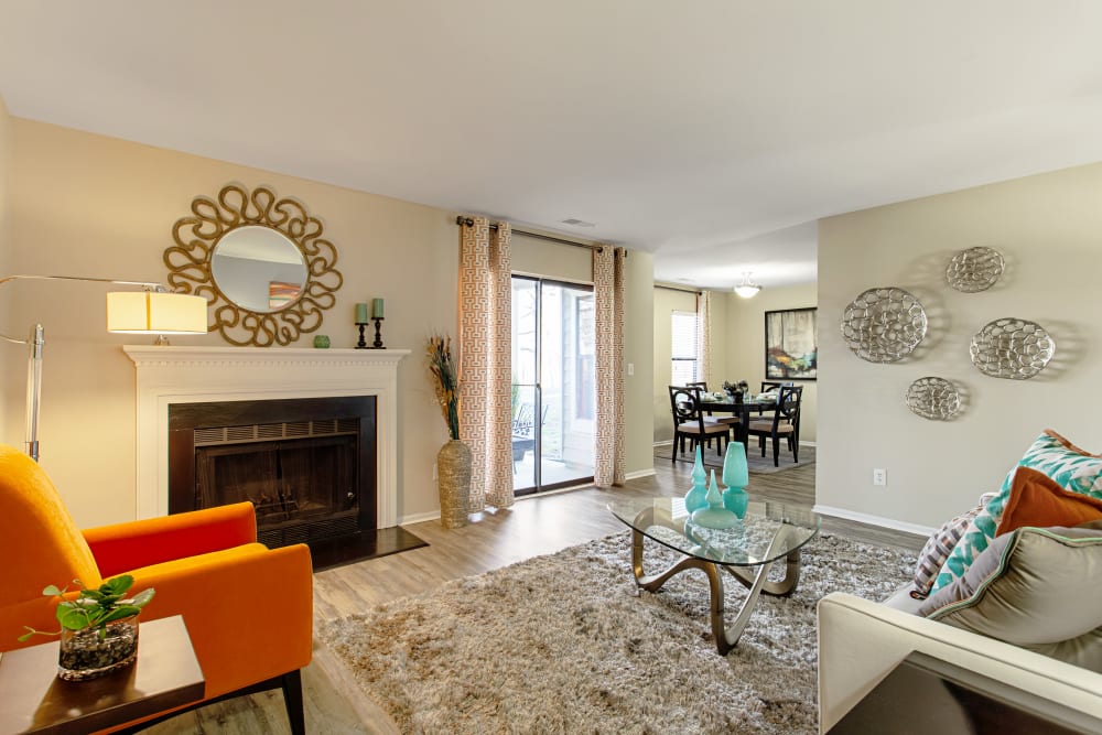 Living area in an apartment at Eagle Rock Apartments at Columbia in Columbia, Maryland