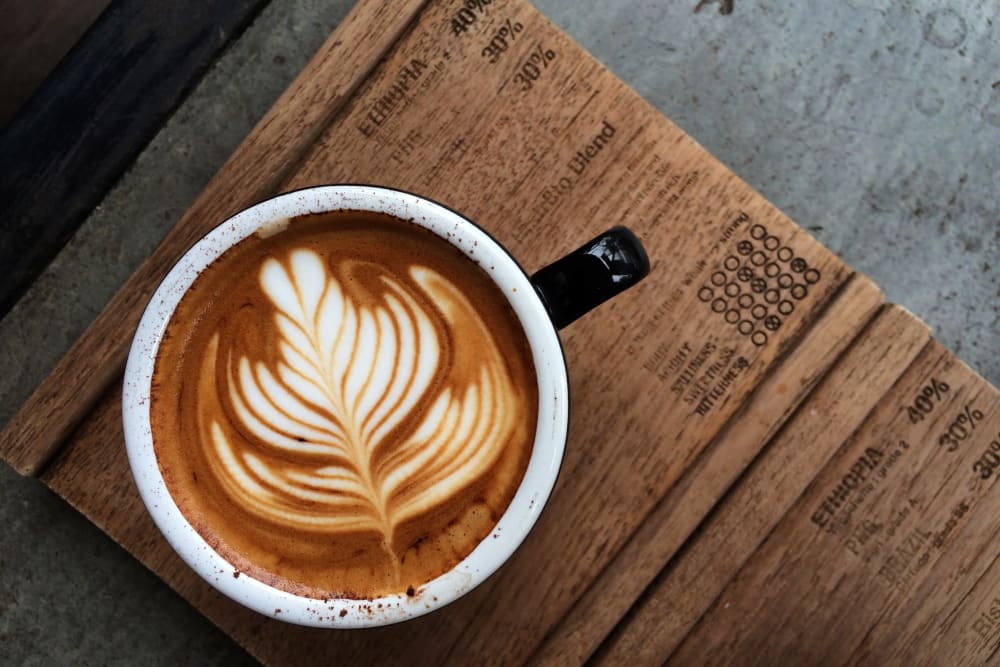 Creamy latte at Ellington Midtown in Atlanta, Georgia