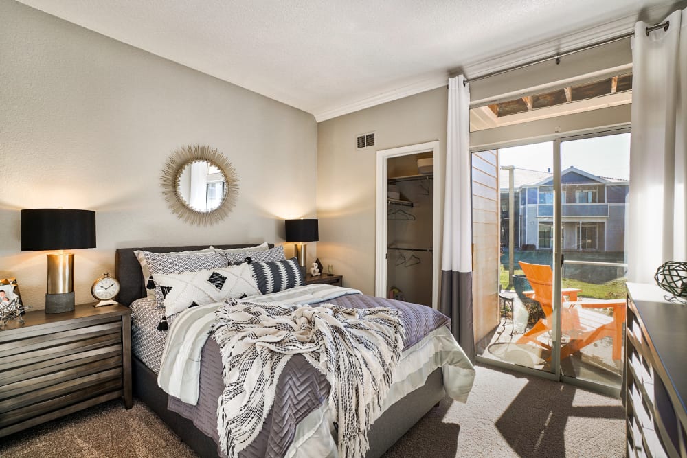 Bedroom at Pavilions at Silver Sage in Fort Collins, CO.