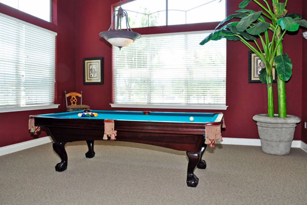 Billiards table at Stockwell Landing Apartment Homes in Bossier City, Louisiana