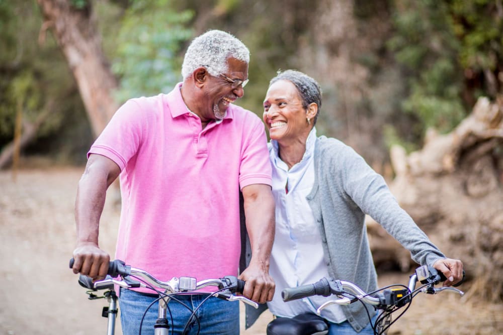 Residents on a fun bike ride near Park Place Apartments in Sacramento, California