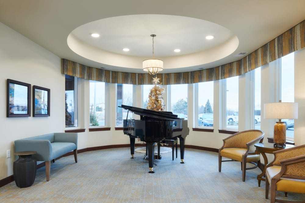 Grand piano at Willows Landing in Monticello, Minnesota