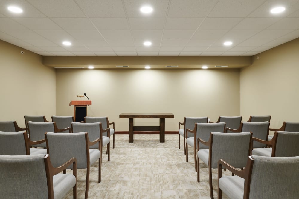 Presentations room at Willows Landing in Monticello, Minnesota